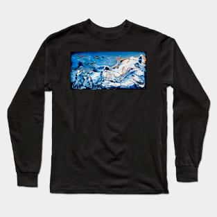 'The Whales'.........Acrylic Abstract Long Sleeve T-Shirt